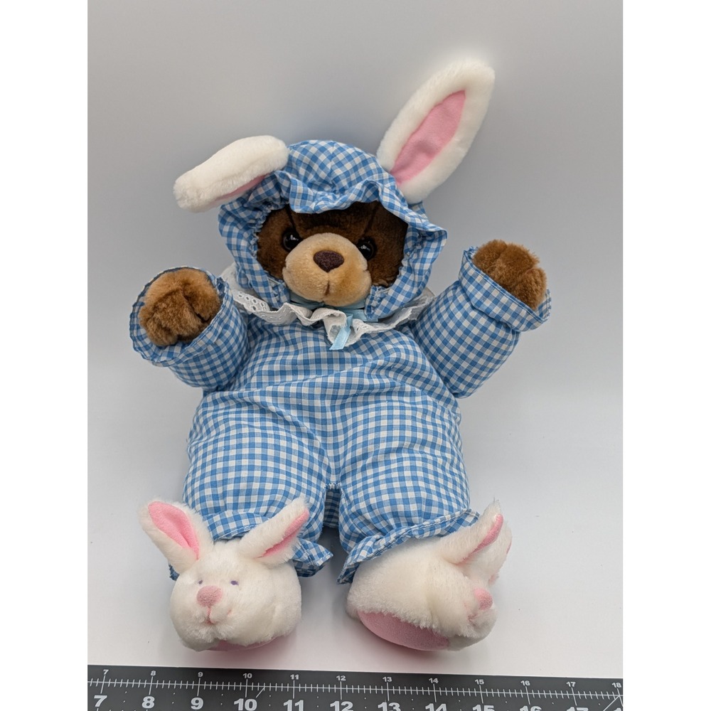 Papel Bearly‎ Bunny Bear Plush 14 Inch Blue Bingham Stuffed Animal Toy